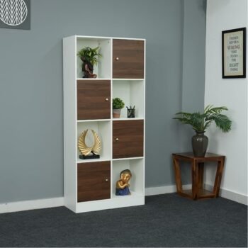 TFG Milan Italian Bookshelf - White, Natural