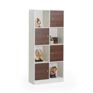 TFG Milan Italian Bookshelf - White, Natural