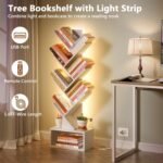 TFG 6-Tier Tree Bookshelf (White + Light Strip)