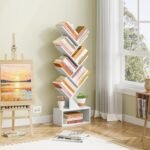 TFG 6-Tier Tree Bookshelf (White + Light Strip)
