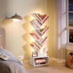 TFG 6-Tier Tree Bookshelf (White + Light Strip)