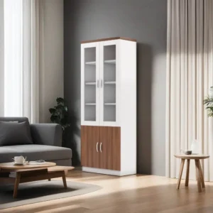 BENTLEY Display Unit (White + Walnut)