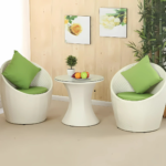 LESOTHO 3 Piece Patio Set (White)