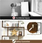 TFG 6-Tier S-Shaped Bookshelf (Rustic Brown)