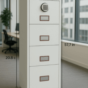 4-Drawers Fireproof Cabinet