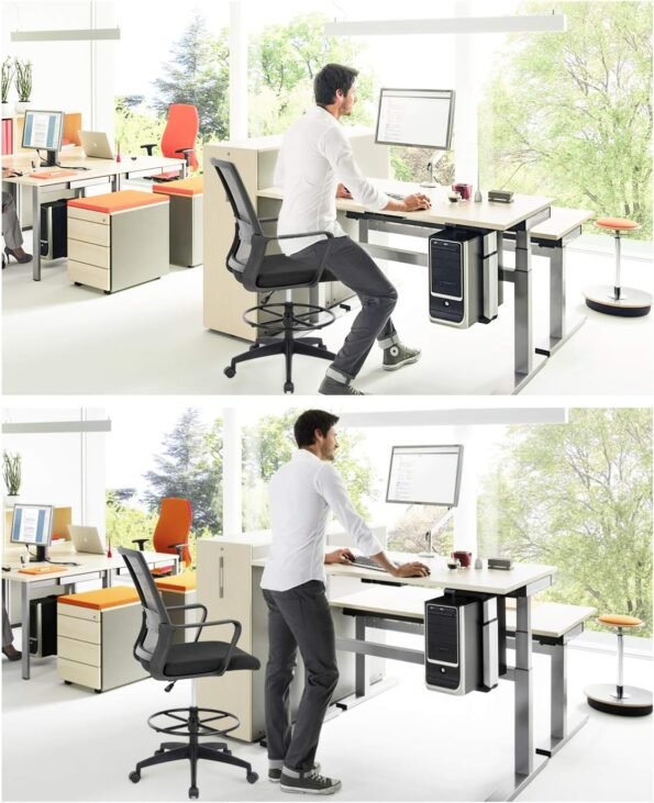 AJ27 Drafting Chair (Black)