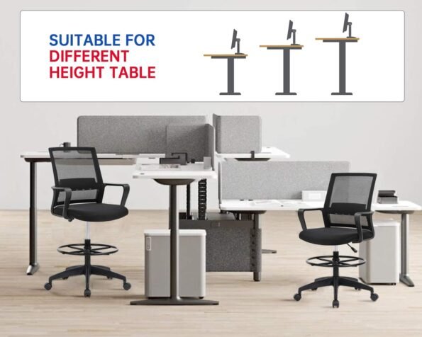 AJ27 Drafting Chair (Black)