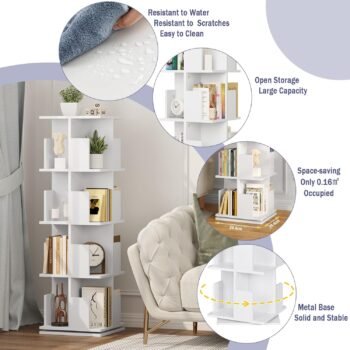 BIANCO 360 Degree Rotating Bookshelf