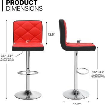 DJUKA T89 Barstool (Red + Black)
