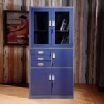 Filing Cabinet with Safebox (Blue + Gray)
