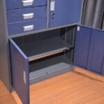 Filing Cabinet with Safebox (Blue + Gray)