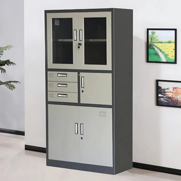 Filing Cabinet with Safebox (Gray)
