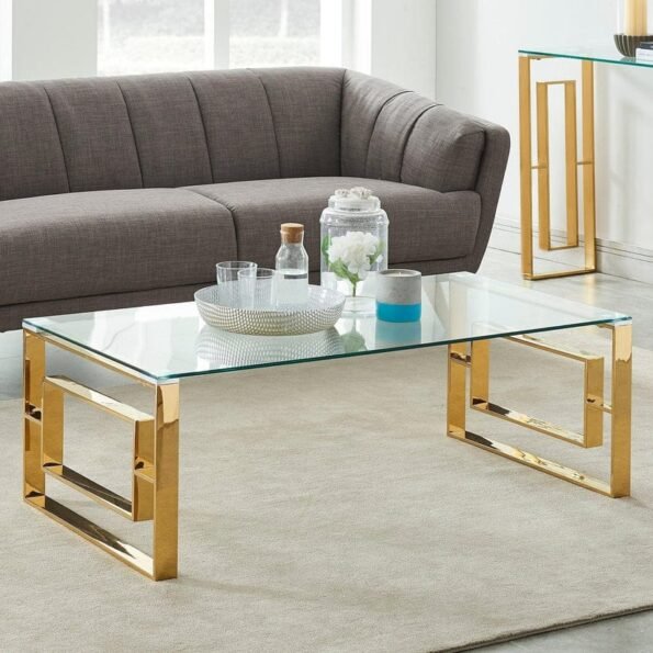 KAVANAUGH Center Coffee Table (Gold Nickel)