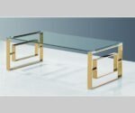 KAVANAUGH Center Coffee Table (Gold Nickel) 002