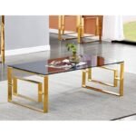 KAVANAUGH Center Coffee Table (Gold Nickel) 002