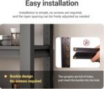 LynnBolly 5-Tier Metallic Bookshelf (Black)