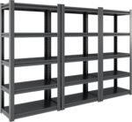LynnBolly 5-Tier Metallic Bookshelf (Black)