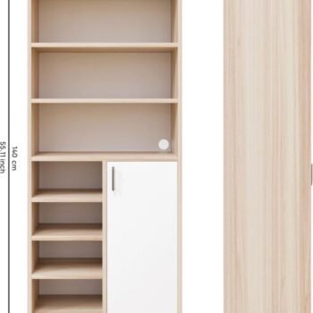 ROZZARIO Bookcase (Beech + White)
