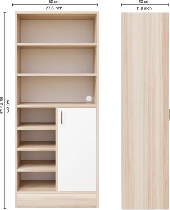 ROZZARIO Bookcase (Beech + White)