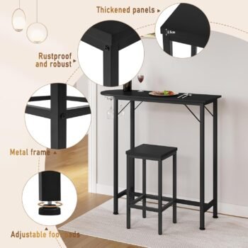 Tamia Industrial Barstools (Black)