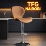 JH172-1 Tan Leather Bar Stool – Muthaiga Executive Series