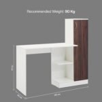ARRAKIS 120CM Home Office Desk (White + Walnut) 001