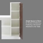 ARRAKIS 120CM Home Office Desk (White + Walnut) 001