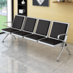 BXL 4-Seaters Linked Chair (Black) 001
