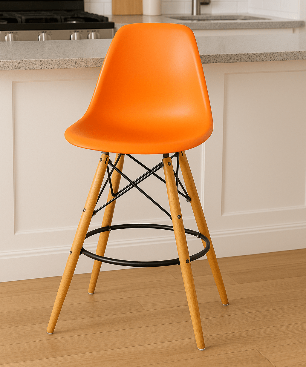 ES73 Eames Stool (Orange) 001 (2) ES73 Eames Stool (Orange)