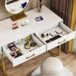 MORAA F96 Console Table (White + Gold) 001