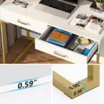 MORAA F96 Console Table (White + Gold) 001