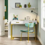 MORAA F96 Console Table (White + Gold) 001