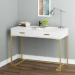MORAA F96 Console Table (White + Gold) 001