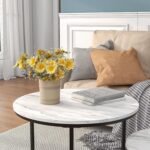 NARA T71 Nesting Coffee Tables (Gray Marble + Black) 001