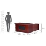 RYL160CM RESOLUTE Office Desk (Red Brown) 001