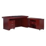 RYL160CM RESOLUTE Office Desk (Red Brown) 001