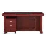 RYL160CM RESOLUTE Office Desk (Red Brown) 001