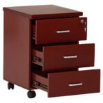 RYL160CM RESOLUTE Office Desk (Red Brown) 001