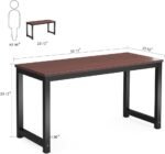 TFG 140CM Executive Computer Table (Teak + Black) 004