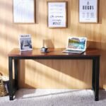 TFG 140CM Executive Computer Table (Teak + Black)