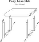 TFG 140CM Executive Computer Table (Teak + Black) 004