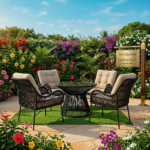 BGR400 AMBOSELI Patio Table + 4 Chairs – Muthaiga Residential Collection