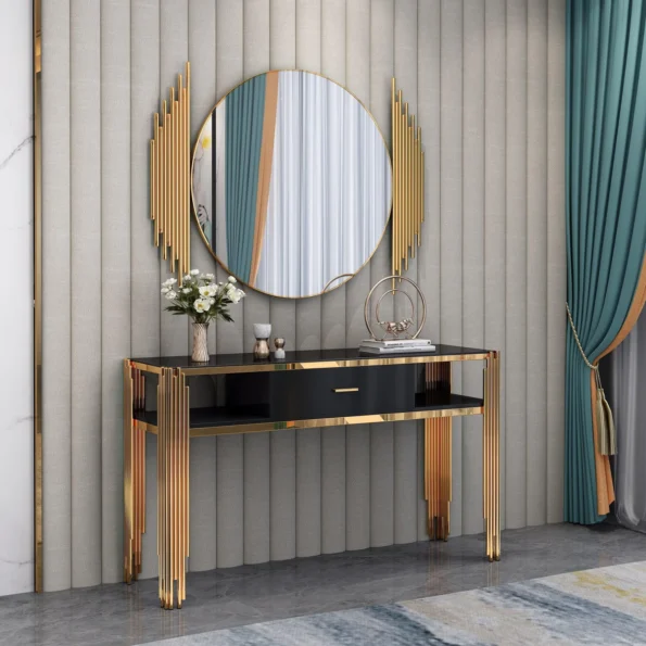 JOCISE 7878 Console Table + Mirror