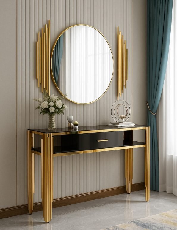 JOCISE 7878 Console Table + Mirror