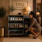 HLSC1571 Grey Shoe Cabinet in Kilimani Nairobi Apartment