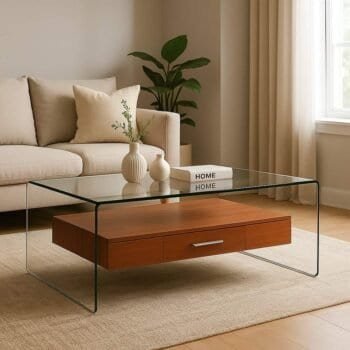 CT94 bent glass coffee table Kenya modern design - TFG Nairobi