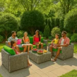 RG5088 Outdoor Dining Set – 5-Seater Rattan Patio Dining Set by TFG Nairobi