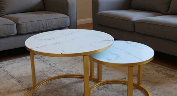 T09 Glass Top Nesting Tables Nairobi 2025