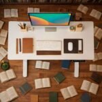 AERO1878 Standing Desk Library Side View Nairobi