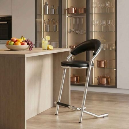 JB200 Steel Leather Bar Stool